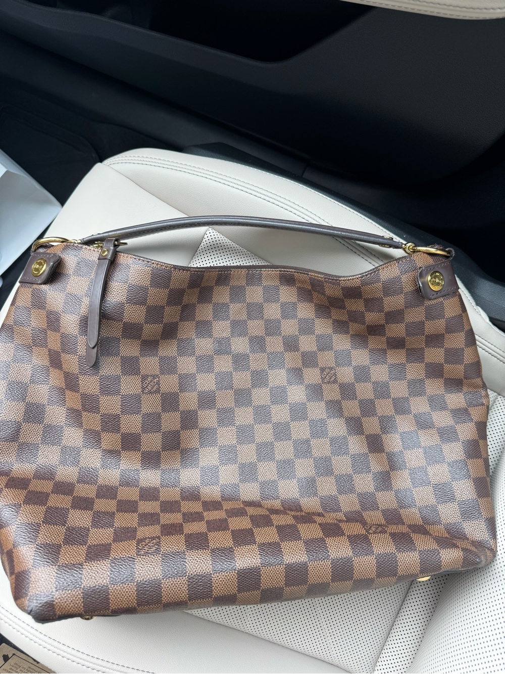Louis Vuitton Duomo Hobo Ebene Damier Shoulder Bag - Picture 3 of 14